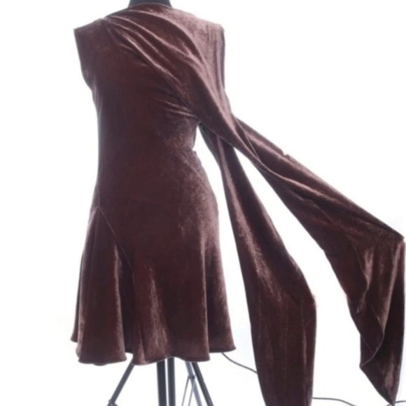 Salvatore ferragamo burgundy velvet dress - Picture 3 of 3